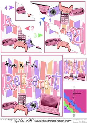 Retirement Gadgets Games N Gizmos Wavy Corner Topper