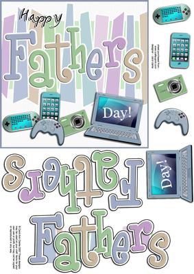 Fathers Day Gadgets Games N Gizmos Quick Card with 3D Decoup