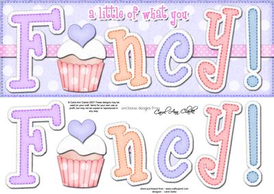Large Dl Cupcake Fancy Felties Quick Card N 3D Decoupage