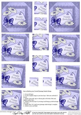 Daisies on Metallic Lace Twisted Pyramage Sheet