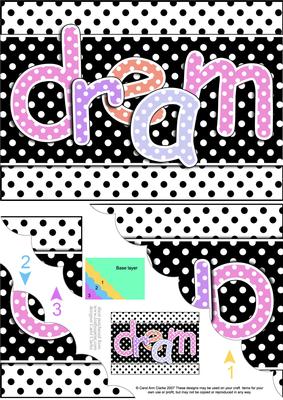 A5 Polka Dot Dream Scallop Corner Side Stacker Topper