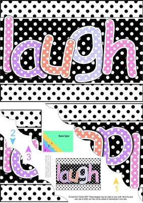 A5 Polka Dot Laugh Scallop Corner Side Stacker Topper