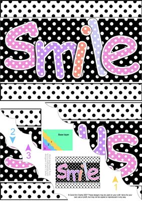 A5 Polka Dot Smile Scallop Corner Side Stacker Topper