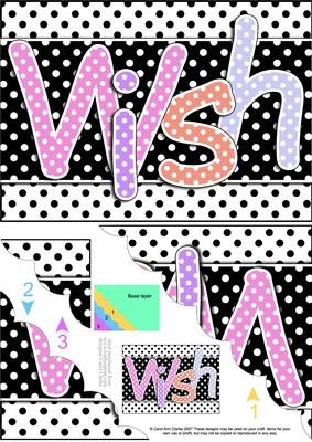 A5 Polka Dot Wish Scallop Corner Side Stacker Topper