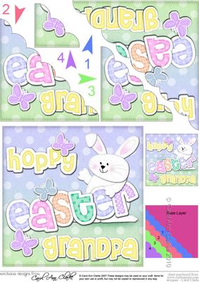 Hoppy Easter Grandpa Easter Bunny Boy Felties Scallop Corner