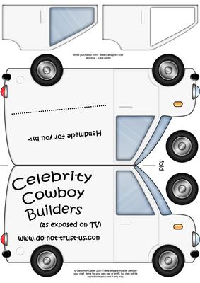 Cowboy Builders Fun Novelty Shaped Card