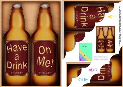 A5 Have a Drink on Me Beer Gift Set Scallop Corner Stacker