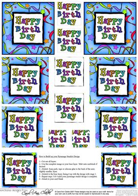 Happy Birthday - Pyramage Sheet