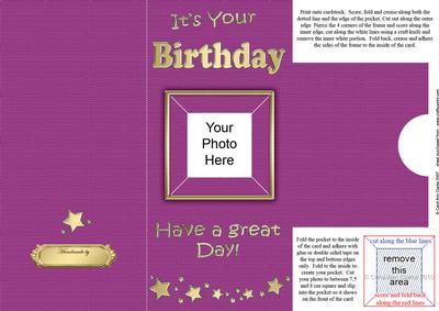 Add a Photo Birthday Card with Easy Fold Frame