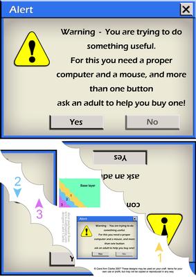 A5 Novelty Fun Computer Greetings Scallop Corner Stacker