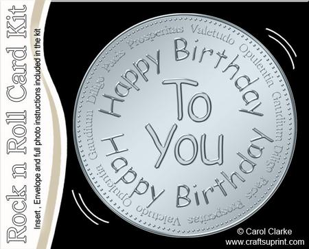 Happy Birthday Medal Rock & Roll Kit with Envelope and Inser
