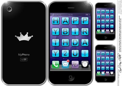 Smart Phone Birthday Shaped Card