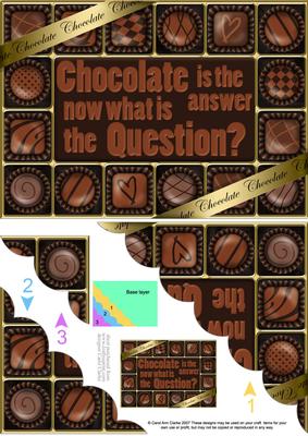 A5 Chocolate Greetings Scallop Corner Stacker