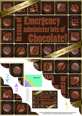 A5 Chocolate Greetings Scallop Corner Stacker