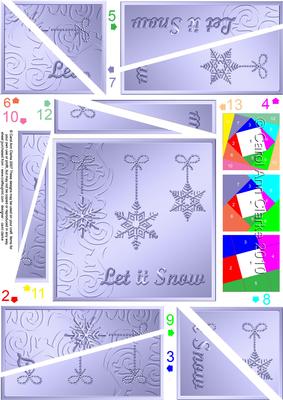 Xmas Snowflakes Twisted Spiral Side Stacker