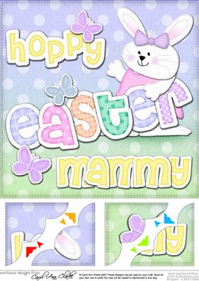 8x8 Hoppy Easter Mammy Easter Bunny Girl Felties