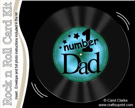 Number 1 Dad Record Rock N Roll Kit, Envelope and Insert