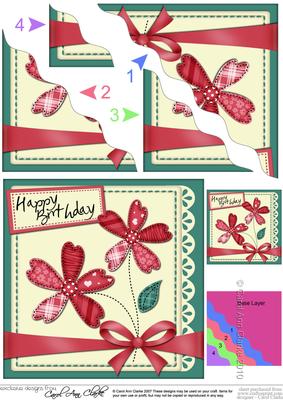 Birthday Flowers N Lace Wavy Corner Side Stacker