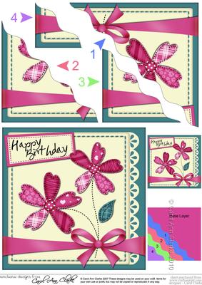 Birthday Flowers N Lace Wavy Corner Side Stacker