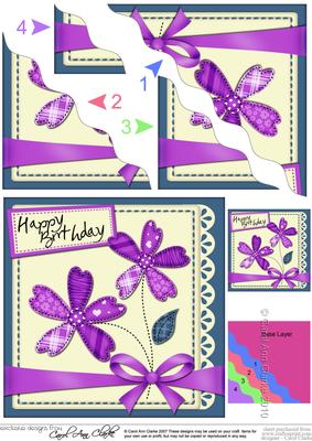 Birthday Flowers N Lace Wavy Corner Side Stacker