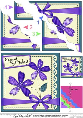 Birthday Flowers N Lace Wavy Corner Side Stacker