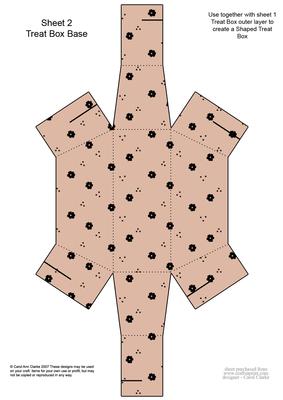 Ditsy Daisy Handbag Shaped Treat or Favour Box Sheet 2