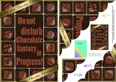 A5 Chocolate Greetings Scallop Corner Stacker
