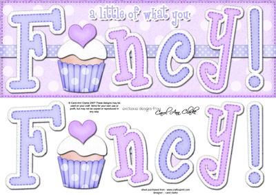 Large Dl Cupcake Fancy Felties Quick Card N 3D Decoupage
