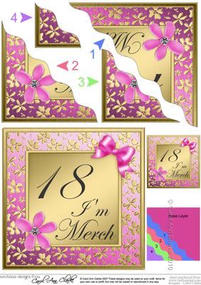 Floral Elegance Welsh 18th Birthday Daughter