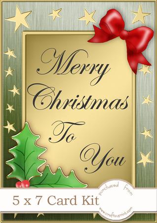 5 x 7 Elegant Christmas Greetings Kit with 3D Decoupage