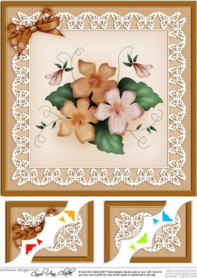 8 x 8 Pretty Viola Scalloped Corner Topper