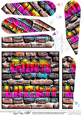 Graffiti Good Luck Fan Pyramage Topper
