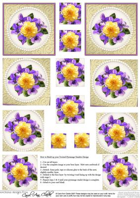 Flowers and Pearls Twisted Pyramage Sheet