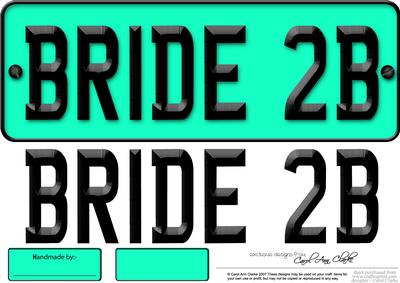 Large Dl Bride to Be Novelty Number Plate N 3D Decoupage
