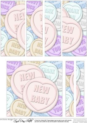 New Baby Sweet Heart Side Stacker Topper