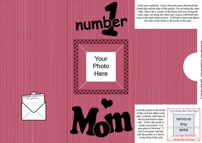 Add a Photo Number 1 Mom with Easy Fold Frame