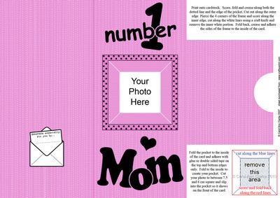 Add a Photo Number 1 Mom with Easy Fold Frame