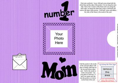 Add a Photo Number 1 Mom with Easy Fold Frame