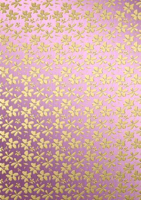 Gold Metallic Flowers Matching Backing Paper