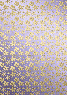 Gold Metallic Flowers Matching Backing Paper
