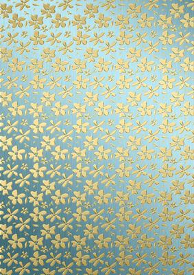 Gold Metallic Flowers Matching Backing Paper
