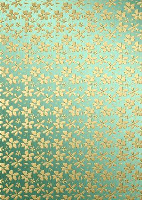 Gold Metallic Flowers Matching Backing Paper