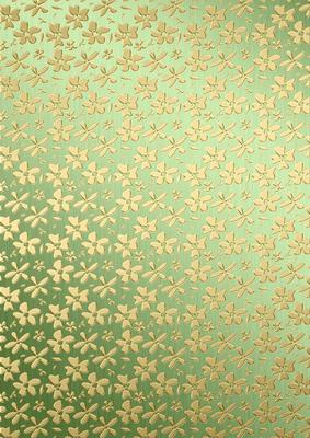 Gold Metallic Flowers Matching Backing Paper
