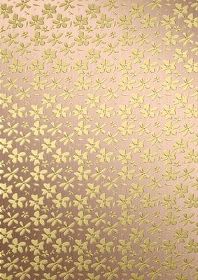 Gold Metallic Flowers Matching Backing Paper