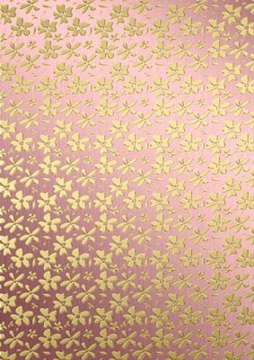 Gold Metallic Flowers Matching Backing Paper