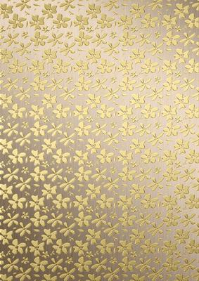 Gold Metallic Flowers Matching Backing Paper