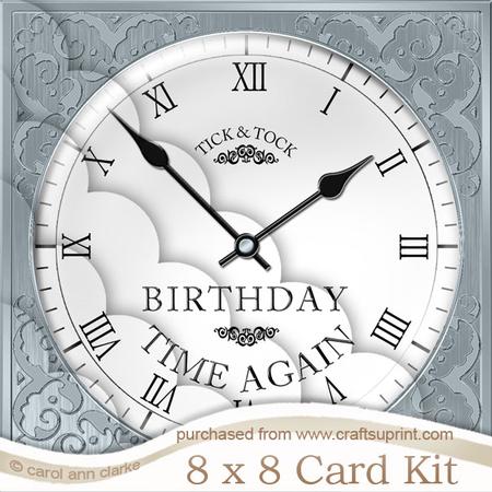 8x8 Birthday Clock Kit with Scalloped Corners