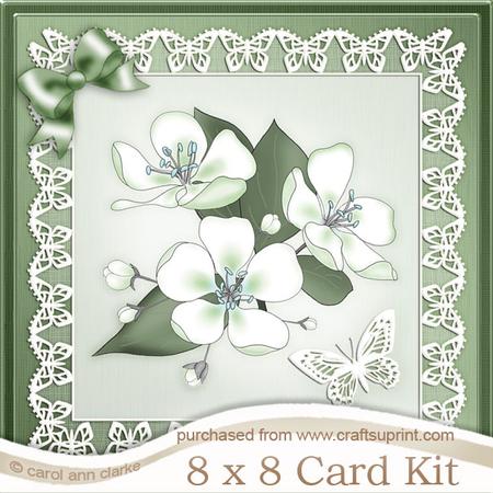 8 x 8 Apple Blossom Kit with 3D Decoupage