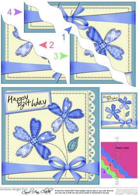 Birthday Flowers N Lace Wavy Corner Side Stacker