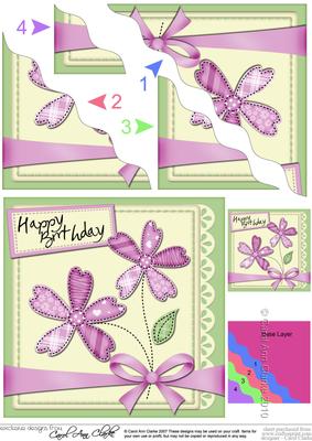 Birthday Flowers N Lace Wavy Corner Side Stacker